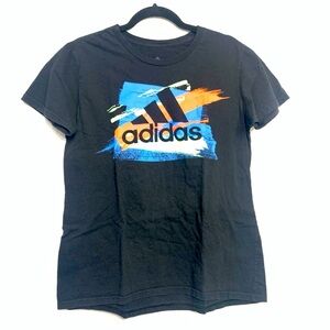 Adidas Amplifier Bog Logo Graphic Short Sleeve Tshirt Size Large Black